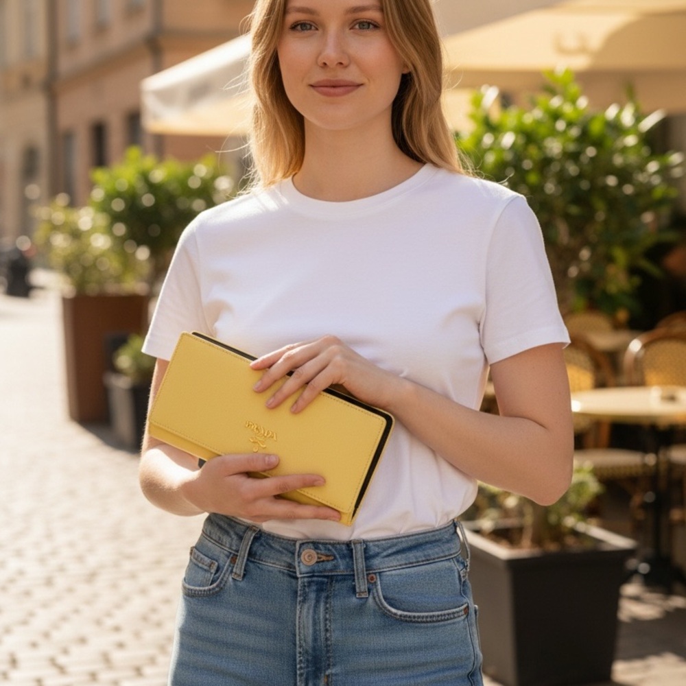 Prada Sunny Yellow Wallet